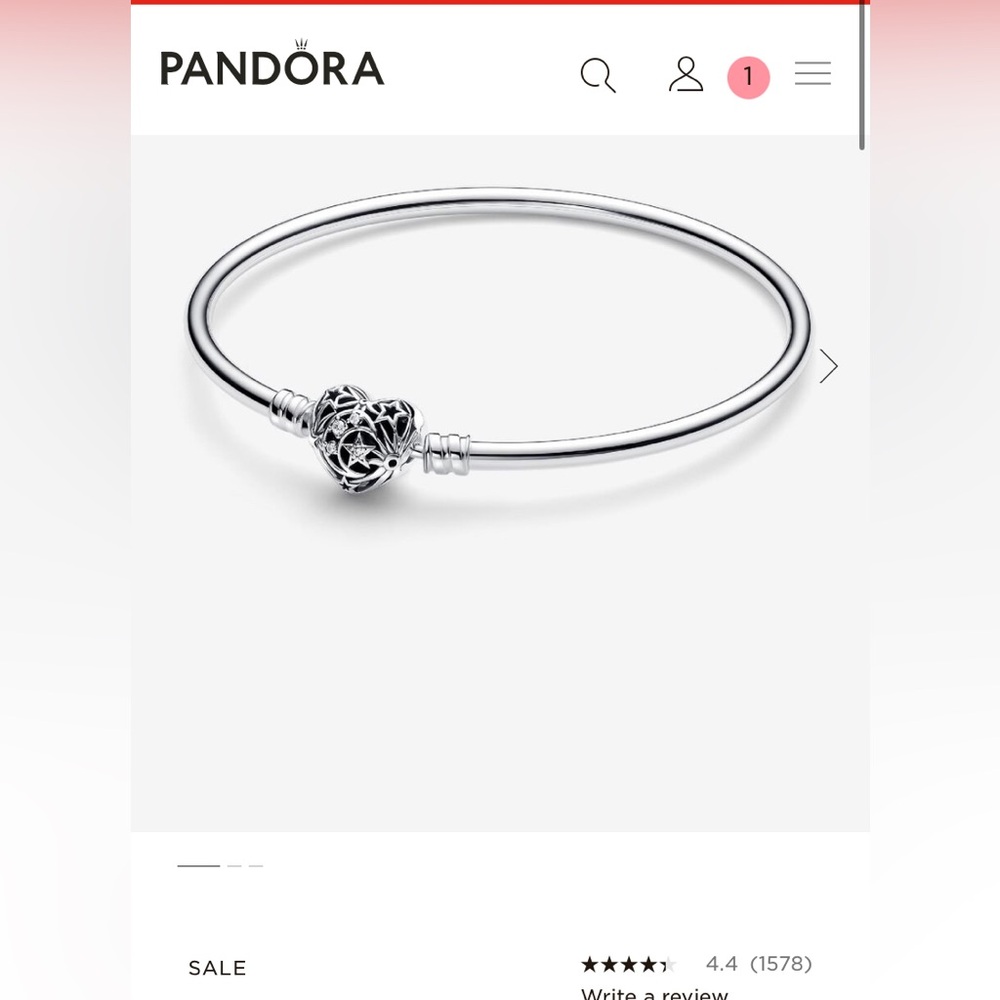 Pandora Silver Filigree Heart Bracelet